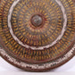 An exquisite bronze inlaid gold and silver round mirror