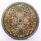 An exquisite bronze inlaid gold and silver round mirror with auspicious clouds and dragon patterns