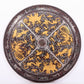 An exquisite bronze inlaid gold and silver round mirror with auspicious animal patterns