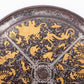 An exquisite bronze inlaid gold and silver round mirror with auspicious animal patterns