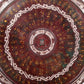 An exquisite bronze inlaid gold and silver auspicious cloud pattern round mirror