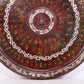 An exquisite bronze inlaid gold and silver auspicious cloud pattern round mirror