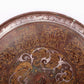 An exquisite bronze inlaid gold and silver round mirror with auspicious animal patterns