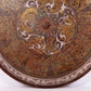 An exquisite bronze inlaid gold and silver round mirror with auspicious animal patterns