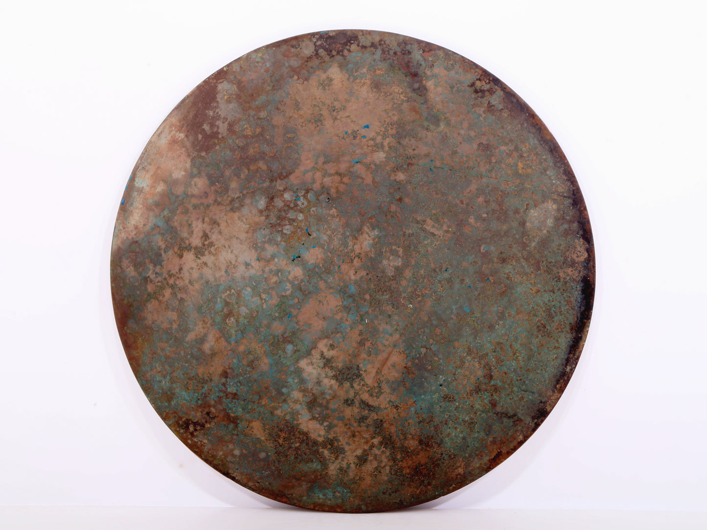 An exquisite bronze inlaid gold and silver round mirror with auspicious animal patterns