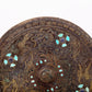 An exquisite bronze inlaid gold and silver round mirror with auspicious animal patterns