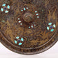 An exquisite bronze inlaid gold and silver round mirror with auspicious animal patterns