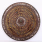 An exquisite bronze inlaid gold and silver Ruyi pattern round mirror