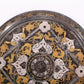 An exquisite bronze inlaid gold and silver round mirror with auspicious animal patterns