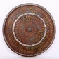 An exquisite bronze inlaid gold and silver Ruyi pattern round mirror