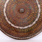 An exquisite bronze inlaid gold and silver Ruyi pattern round mirror