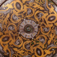 An exquisite bronze inlaid gold and silver dragon and phoenix pattern round mirror