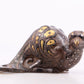 An exquisite bronze inlaid gold and silver bird ornament