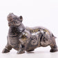 An exquisite bronze inlaid gold and silver auspicious animal ornament