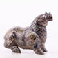 An exquisite bronze inlaid gold and silver auspicious animal ornament