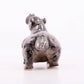 An exquisite bronze inlaid gold and silver auspicious animal ornament