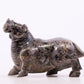 An exquisite bronze inlaid gold and silver auspicious animal ornament