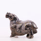 An exquisite bronze inlaid gold and silver auspicious animal ornament