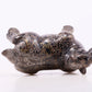 An exquisite bronze inlaid gold and silver auspicious animal ornament