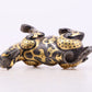 An exquisite bronze inlaid gold and silver leopard ornament