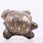 An exquisite bronze inlaid gold and silver turtle ornament