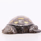 An exquisite bronze inlaid gold and silver turtle ornament