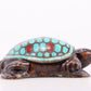 An Archaic Bronze Gold& Silver-Mounted Turquoise-Inlaid Tortois