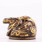 An exquisite bronze-inlaid auspicious animal ornament