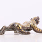 An Excellent Pair Of Bronze Gold& Silver-Mounted Tigers