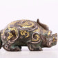 A Marvelous Bronze Gold& Silver-Mounted Auspicious Beast