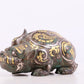 A Marvelous Bronze Gold& Silver-Mounted Auspicious Beast