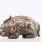 A Marvelous Bronze Gold& Silver-Mounted Auspicious Beast