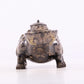 An exquisite bronze-embedded gold and silver auspicious animal-shaped jar