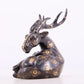 An Archaic Bronze Gold& Silver-Mounted Deer