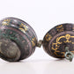 An Archaic Bronze Gold& Silver-Inlaid Oil Lamp-Form Box