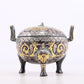 An Archaic Bronze Gold& Silver-Inlaid 'Dragon' Tripod Cense