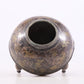 An Archaic Bronze Gold& Silver-Inlaid 'Auspicious Beast' Tripod Jar And Cover