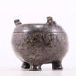 An exquisite bronze inlaid with gold and silver flowers and auspicious animal patterns amphorae and tripod jar with lid