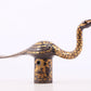 An Archaic Bronze Gold& Silver-Inlaid 'Mythical Bird' Handle