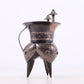 A Marvelous Bronze Gold& Silver-Mounted 'Animal Mask' Tripod Cup