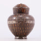 A Wonderful Bronze Gold& Silver-Inlaid Beast-Handled Vase And Cover With Inscriptions