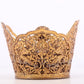 An exquisite gilt bronze hat with lotus and dragon patterns.