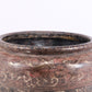 An exquisite bronze inlaid silver basin with floral patterns