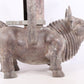 An exquisite bronze inlaid silver bull-shaped palace lantern