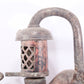 An exquisite bronze inlaid silver bull-shaped palace lantern