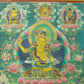 An Exquiste Painted Gold Manjusri Thangka