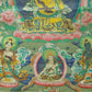 An Exquiste Painted Gold Manjusri Thangka