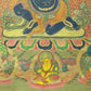 An Exquiste Painted Gold Vajra Thangka