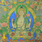 An Exquiste Painted Gold Four-Armed Avalokiteshvara Thangka