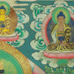 An Exquiste Painted Gold Manjusri Thangka